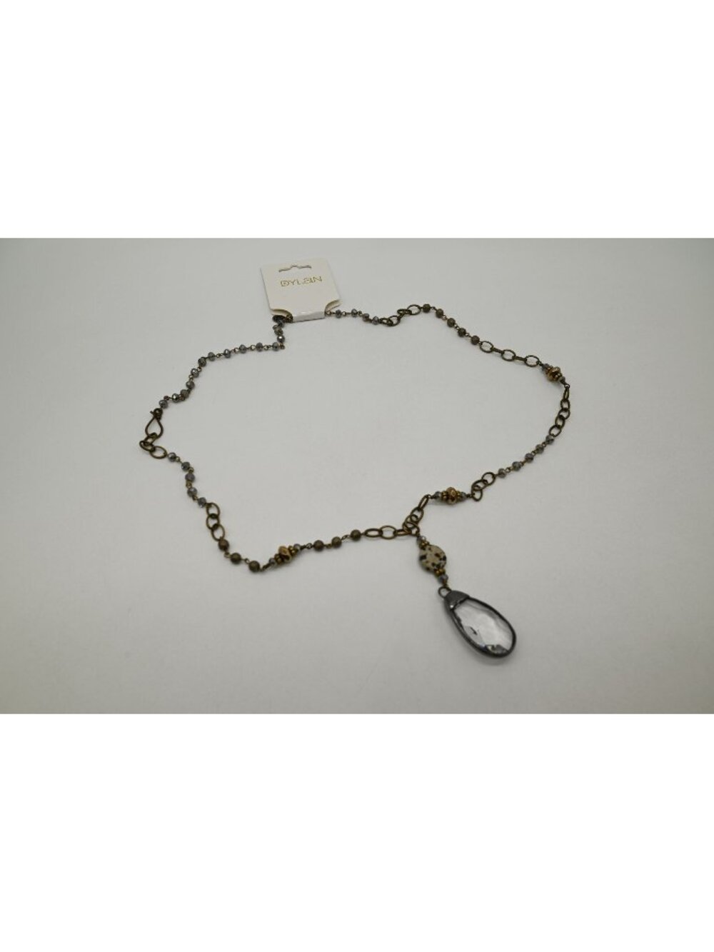 NWT Dylan Jewelry Cali Necklace Natural Stone Crystal Pendant Coastal Chic